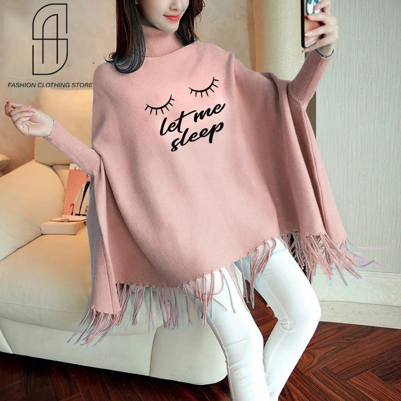 WINTER WOMENS LEET ME SLEEP PRINTED PONCHO SWITER STYLE FOR WOMENS SOFT AND COMFORTABLE