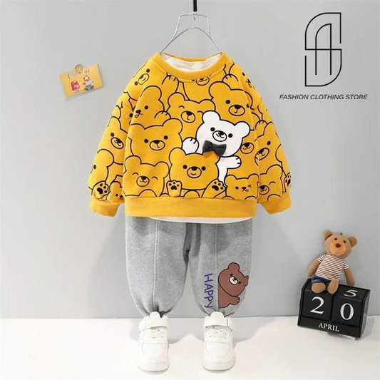 WINTER KIDS TEADY BEAR TRACKSUT UNIQUE AND TRENDY DESIGN