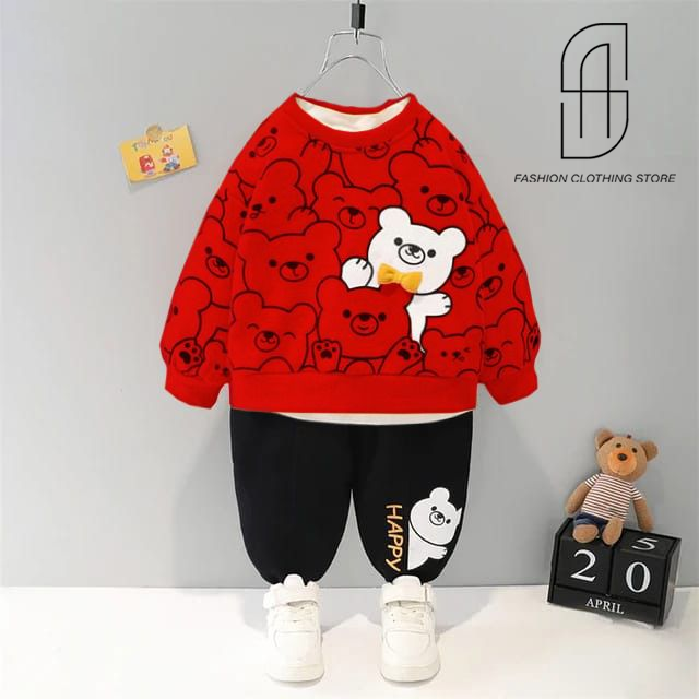 WINTER KIDS TEADY BEAR TRACKSUT UNIQUE AND TRENDY DESIGN