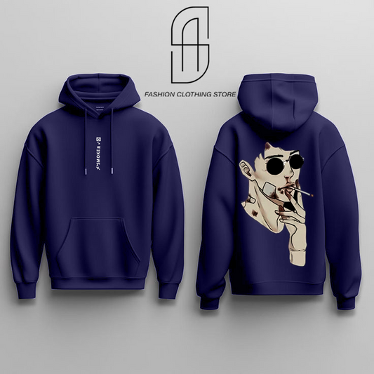 SMOKER Printed Pullover Hoodie - Premium Quality, Stylish Winter Sweatshirt - Stay Fashionable And Warm - W