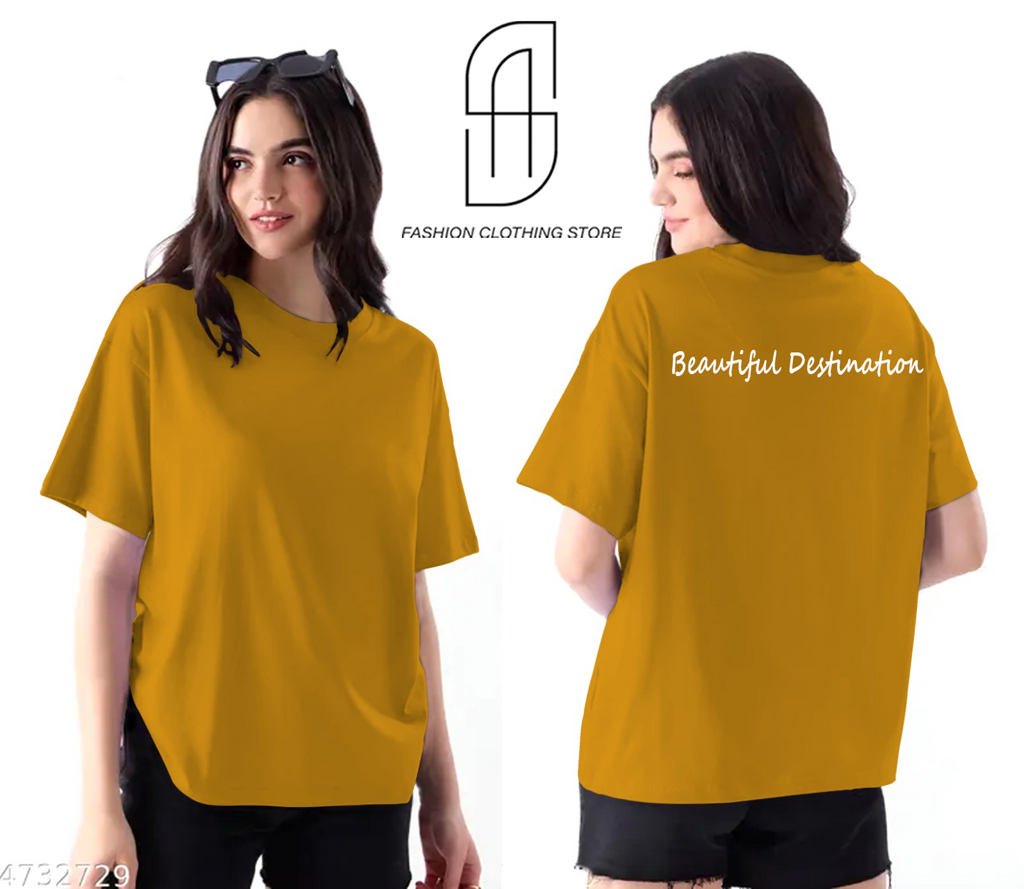 BEAUTIFUL DESTINATION PRINTED DROP SHOULDER T.SHIRT FOR MENS AND WOMENS CASUAL WEAR.