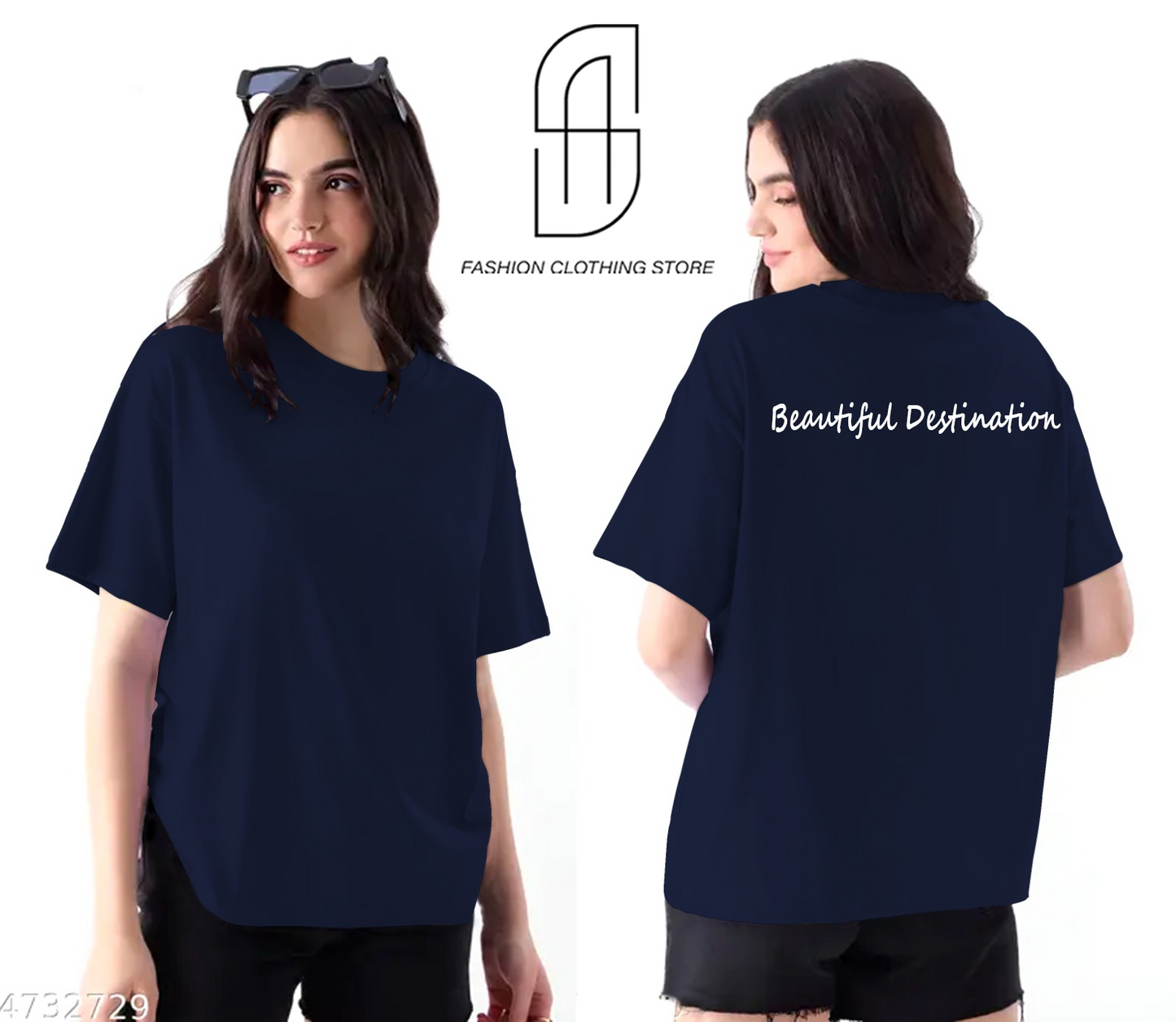 BEAUTIFUL DESTINATION PRINTED DROP SHOULDER T.SHIRT FOR MENS AND WOMENS CASUAL WEAR.