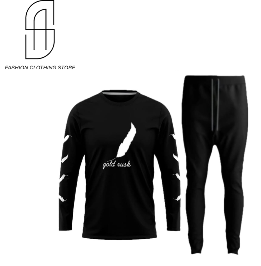 NEW TRENDY SUMMER COLLECTION FULL SLEEVE PRINTED TSHIRTS AND TROUSER TRACKSUIT FOR MENS AND WOMENS