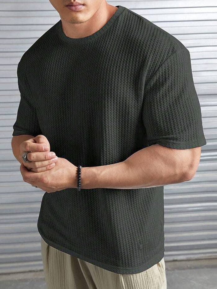 OVER SIZE WAFFLE KNIT T.SHIRT FOR MENS AND BOYS CASUAL WEAR