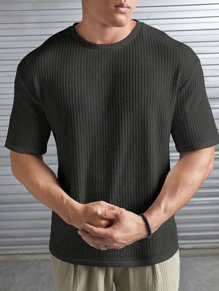 OVER SIZE WAFFLE KNIT T.SHIRT FOR MENS AND BOYS CASUAL WEAR