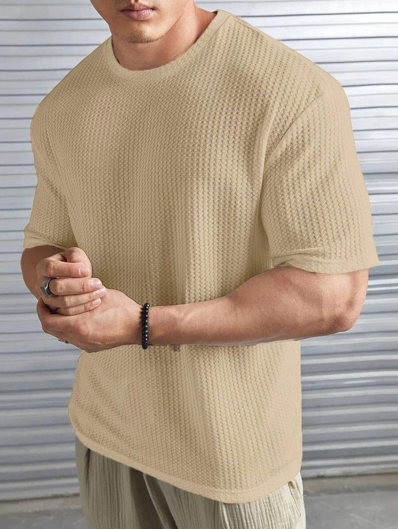 OVER SIZE WAFFLE KNIT T.SHIRT FOR MENS AND BOYS CASUAL WEAR