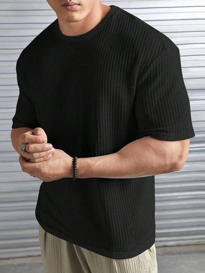 OVER SIZE WAFFLE KNIT T.SHIRT FOR MENS AND BOYS CASUAL WEAR