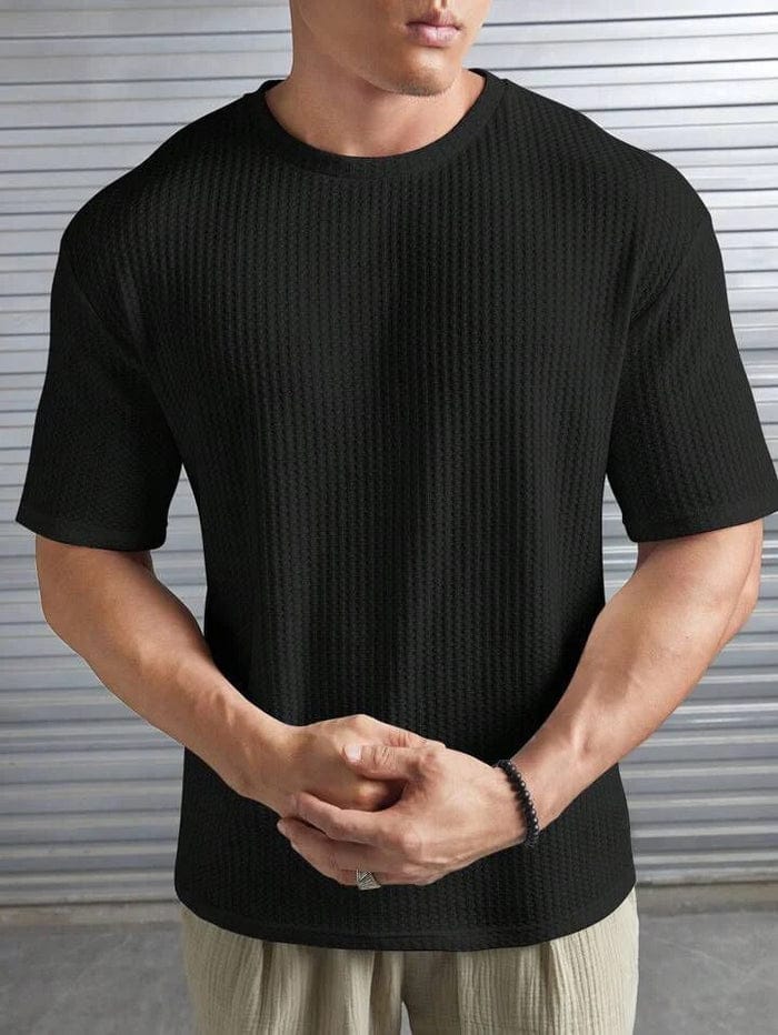 OVER SIZE WAFFLE KNIT T.SHIRT FOR MENS AND BOYS CASUAL WEAR